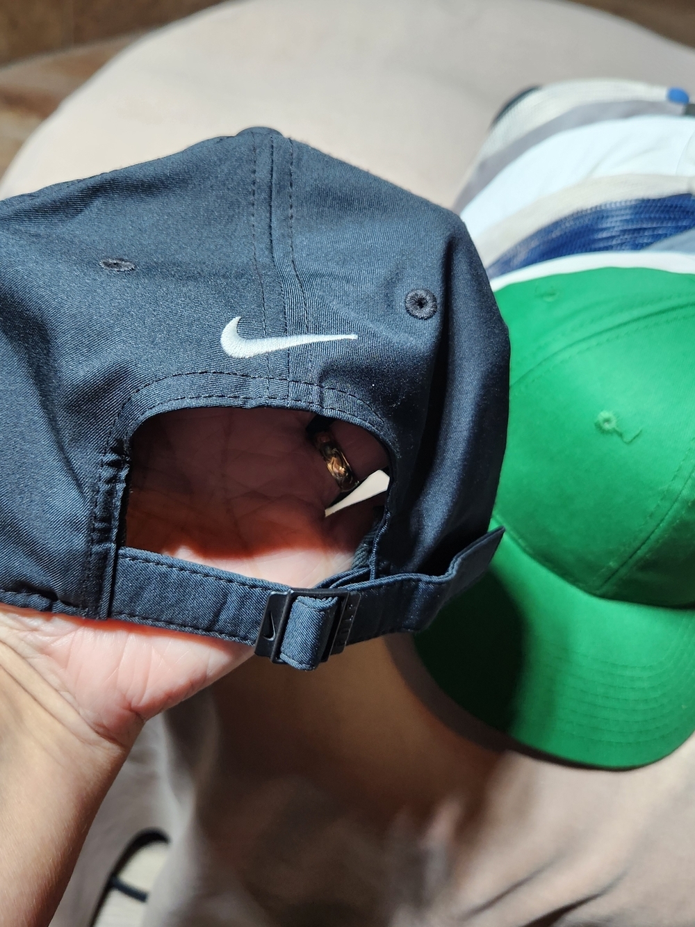 Assorted Men's Lot 10 Some Mesh Back Baseball Caps - Blue/Gray/Green/Navy White - Picture 8 of 9
